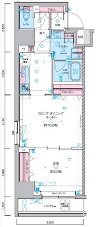 ジェノヴィア東神田グリーンヴェールの物件間取画像